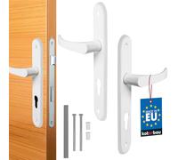 KOTARBAU® Aluminium Door Handle 72 mm Right/Left for Profile Cylinder White Door Fitting Set