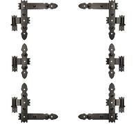 KOTARBAU® Angle Hinge 300 x 300 mm 6-Piece Brackets Middle Band Cross Tape Window Shutter Hinge Angle Hinge Door Hinge Powder Coated Window Tape