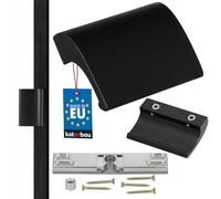 KOTARBAU Balcony Door Catch Balcony Door Handle Aluminium Black Patio Door Handle Balcony Handle Safe Smoker Door Look Closing Handle Shell Universal Pull Handle