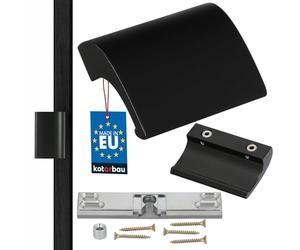 KOTARBAU Balcony Door Catch Balcony Door Handle Aluminium Black Patio Door Handle Balcony Handle Safe Smoker Door Look Closing Handle Shell Universal Pull Handle