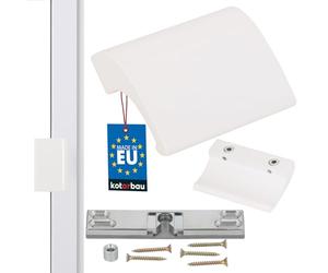 KOTARBAU Balcony Door Catch Balcony Door Handle Aluminium White Patio Door Handle Balcony Handle Safe Smoker Door Look Close Handle Shell Universal Pull Handle 5907465928687 White RAL 9016