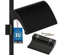 KOTARBAU Balcony Door Handle Black RAL 9005 - Terrace Door Handle DE Luxe - Secure - Universal Pull Handle - Aluminum Balcony Handle