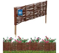 KOTARBAU® Bedding Border Willow Fence 60 x 20 cm Fence Bed Edging Bed Bed Border Insert Fence Lawn Edge Willow Bedding Garden Fence for Sticking Flexible Willow Wicker