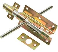 KOTARBAU® Bolt Latch 150/16 Lock Bolt Double-Sided Galvanised Yellow Metal Gate Bolt Sliding Latch Door Slider Stable Door Lock Bolt