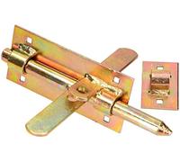 KOTARBAU® Bolt Latch 150 mm Double-Sided Lock Bolt Galvanised Yellow Steel Gate Bolt Slide Door Lock Heavy Duty