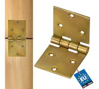 KOTARBAU Box Hinge 100 x 50 mm Hinge Rolled Table Hinge Galvanised Gold Door Hinge 2 Wings Pin Top Quality