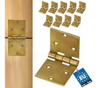 KOTARBAU® Box Hinge Rolled Table Hinge Galvanised Yellow Door Hinge 2 Wings 100 x 50 mm Pack of 10