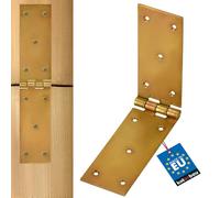 KOTARBAU Box Hinge Rolled Table Hinge Yellow Galvanised Door Hinge 2 Wings Pin Top Quality 250 x 50 mm