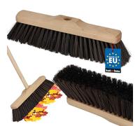 KOTARBAU® Broom - Sweeping Brush - 30 cm (12 inches) - Brown - Yard Broom - Nylon Bristles - for Indoor and Outdoor Use - Yard Brush - Without Handle