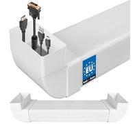 KOTARBAU® Cable Trunking - PVC - Trunking for Electric Cables 110 x 55 mm (4.3x2.2 inches) - 62 cm (24.41 inches) - White - Wire Covers for Cables - in Wall Cable Management