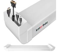 KOTARBAU® Cable Trunking - PVC - Trunking for Electric Cables 204 x 60 mm (8.03 x 2.36 inches) - 113 cm (44.49 inches) - White - Wire Covers for Cables - in Wall Cable Management