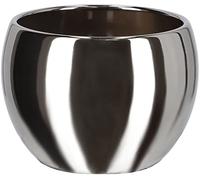 Kotarbau® ceramic flower pot, outside pot ⌀ 10 cm for flowers and plants, silver