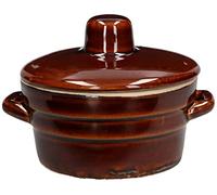 KOTARBAU® Ceramic Pot 0.3 L Stoneware Pot with Lid Serving Bowl Lard Pot Ceramic Bowl Casserole Dish Stoneware Round Small Glazed Casserole Dish