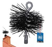KOTARBAU Chimney Brush Made of Plastic, 100 mm, Fireplace Broom, Plewa Ceramic Stainless Steel Pipe Soot Broom Chimney Brush, Stainless Steel Fireplace Cleaner (100 mm)