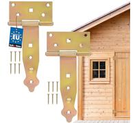 KOTARBAU Cross Hinge 150 mm Pack of 2 Shutter Hinges Galvanised Gold