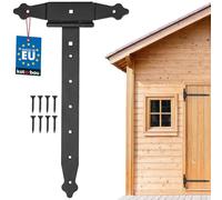 KOTARBAU® Cross Hinge 350 mm Shutter Hinge Band Plate Building Fittings Gate Fitting Wood Connection Throw Hinges T-Hinge T-Band Powder Coated