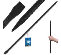 KOTARBAU® Crowbar 100 cm Double Sided with Straight Blade & Tip | Crowbar for narrow gaps, bend-resistant, lever iron, rebar steel, black