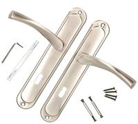 KOTARBAU Door Handle 72 mm BB Door Handle Satin Door Fitting Door Handle Set Long Plate Door Handle Set Inner Door Exterior Door Handle Gate Fitting