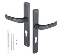 KOTARBAU - Door Handle - 72 mm - Profile Cylinder Door Knob - Universal Aluminium Handle - Colour: Anthracite - for Interior and Exterior