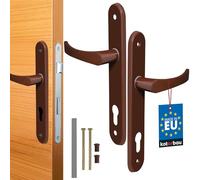 KOTARBAU® Door Handle 90 mm Left Right for Profile Cylinder Brown Door Fitting Door Handle Door Handle Set Room Door Handle Aluminium