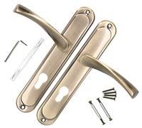 KOTARBAU Door Handle 90 mm PZ Door Handle Patina Door Fitting Door Handle Set Long Plate Door Handle Set Interior Door Exterior Door Handle Gate Fitting