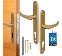 KOTARBAU® Door Handle 90 mm Right Left for Profile Cylinder Gold Aluminium Door Fitting Door Handle Set Room Door Latch