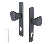 KOTARBAU - Door Handle - 92 mm - Profile Cylinder Door Knob - Universal Aluminium Handle - Colour: Anthracite - for Interior and Exterior