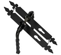 KOTARBAU® Door Handle pz 72mm Door Handle Door Handle Decorative Black Universal Indoor Outdoor Wrought Iron Rust Resistant