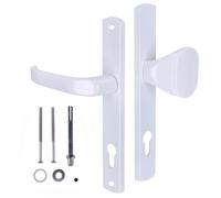 KOTARBAU® Door Handle Set 90 mm Long Plate White Profile Cylinder for Doors Gates Gates Gates