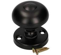 KOTARBAU® Door Knob Diameter 55 mm Metal Door Knob Rotating Ball Knob Round Door Handle Door Printer Door Handle Rosette Fixed Powder Coated (Black)