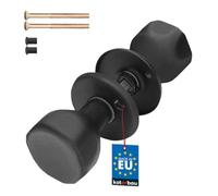 KOTARBAU® Door Knob - ZnAl - 45x45 mm (1.8x1.8 inches) - Black - Rotating Handle - for Doors Gates Interior Exterior - Durable Painted Finish