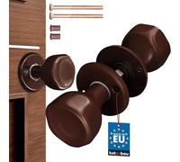 KOTARBAU® Door Knob - ZnAl - 45x45 mm (1.8x1.8 inches) - Brown - Rotating Handle - for Doors Gates Interior Exterior - Durable Painted Finish