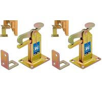 KOTARBAU® Door Stop 97 Floor Mounted Gate Stop Door Stop Yellow Locking Angle Door Buffer Steel Robust Solid (Pack of 2)