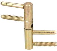 KOTARBAU® Drill Tape 14 mm Brass Universal Door Hinge Front Door Hinge Robust Frame Tape Lining Door High Load Capacity Cylinder Head Adjustable