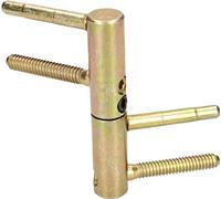 KOTARBAU Drilling Hinge 14/16 / 20 mm Brass Universal Door Hinge House Door Hinge Heavy Duty Bearing Door High Load Cylinder Head Adjustable, gold