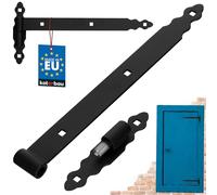 KOTARBAU® Exterior Shutter/Door Strap Hinge 400 mm (15.75 in) Wooden Gate Door Hinges Shutter Hinges Powder Coated Black