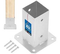 KOTARBAU® Fence Post Support - Galvanised Steel - 70x70 mm (2.76x2.76 inches) - Silver - Bolt Down Post Support - Heavy Duty - Outdoor Use