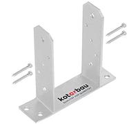 KOTARBAU® Fence Post Support - Post Base - TT - Galvanised Steel - 120 mm (4.72 in) - Silver - Heavy Duty - Bolt Down Support - for Decking and Garden Structures