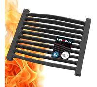 KOTARBAU Fireplace Grate 26 x 21.5 cm, Cast Iron, Black, Transitional Style