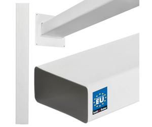 KOTARBAU® Flat Duct 110 mm x 55 mm Plastic Ventilation Duct 100 cm Length Efficient Flat Duct System for Optimal Ventilation Flat Duct Exhaust Duct Extractor Hood White