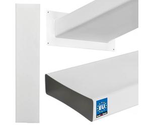 KOTARBAU® Flat Duct 204 mm x 60 mm Plastic Ventilation Duct 100 cm Length Efficient Flat Duct System for Optimal Ventilation Flat Duct Exhaust Duct Extractor Hood White
