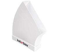 KOTARBAU® Flat Duct Bend 3° - 48° Horizontal Deflection Piece Duct Connector 60 mm x 204 mm Duct Elbow Flat Duct PVC Connector Duct Transition Exhaust Air Supply Air