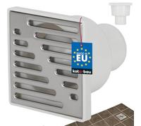 KOTARBAU® Floor Drain 50mm Drain Grid Stainless Steel Square Shower Drain Shower Drain Floor Gutter White 100x100mm