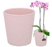 KOTARBAU® Flower Pot Pink Ceramic Glazed Diameter 12 cm Height 15 cm Orchid Pot Ceramic Flower Pots Ceramic Plant Pot Modern Flower Pots Indoor Plants