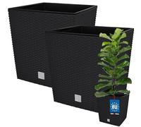 KOTARBAU® Flower Pot Planter with Inner Pot for Plant Growing, charcoal, 32 L, Casual