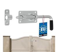 KOTARBAU® Garage Door Latch 220mm Galvanised Silver with Rubber Handle