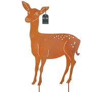 KOTARBAU® Garden Decoration Rust Figures 77 cm Deer Christmas Decoration Garden Ecorost Garden Stake Christmas Garden Figures & Garden Statues Rust Stake Garden Decoration for Outdoor Patina