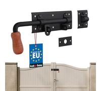 KOTARBAU® Gate Bolt 280 mm Left Door Bolt Bolt Push Bolt Powder Coated Latch Lock Gate Latch Black Top Quality Lock Bolt