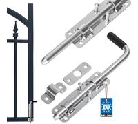 KOTARBAU® Gate Drop Bolt - Galvanised Steel - 22 cm (8.7 inches) - Silver - Gate Drop Down Bolt - Doors Garages Sheds -Secure Locking - Easy Installation - Weather Resistant