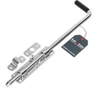 KOTARBAU® Gate Drop Bolt - Galvanised Steel - 42 cm (16.5 Inches) - Silver - Gate Drop Down Bolt - Doors Garages Sheds -Secure Locking - Easy Installation - Weather Resistant